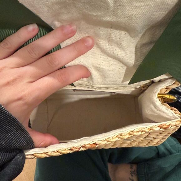 MME MINK THE LADY JANE WOVEN BAG IN MOSS - Picture 8 of 8